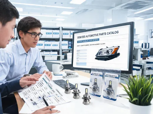 OEM sourcing desk with lighting references