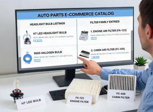 E-commerce auto parts catalog